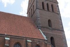 Marktkirche mit Ausstellung Steine im Wandel
