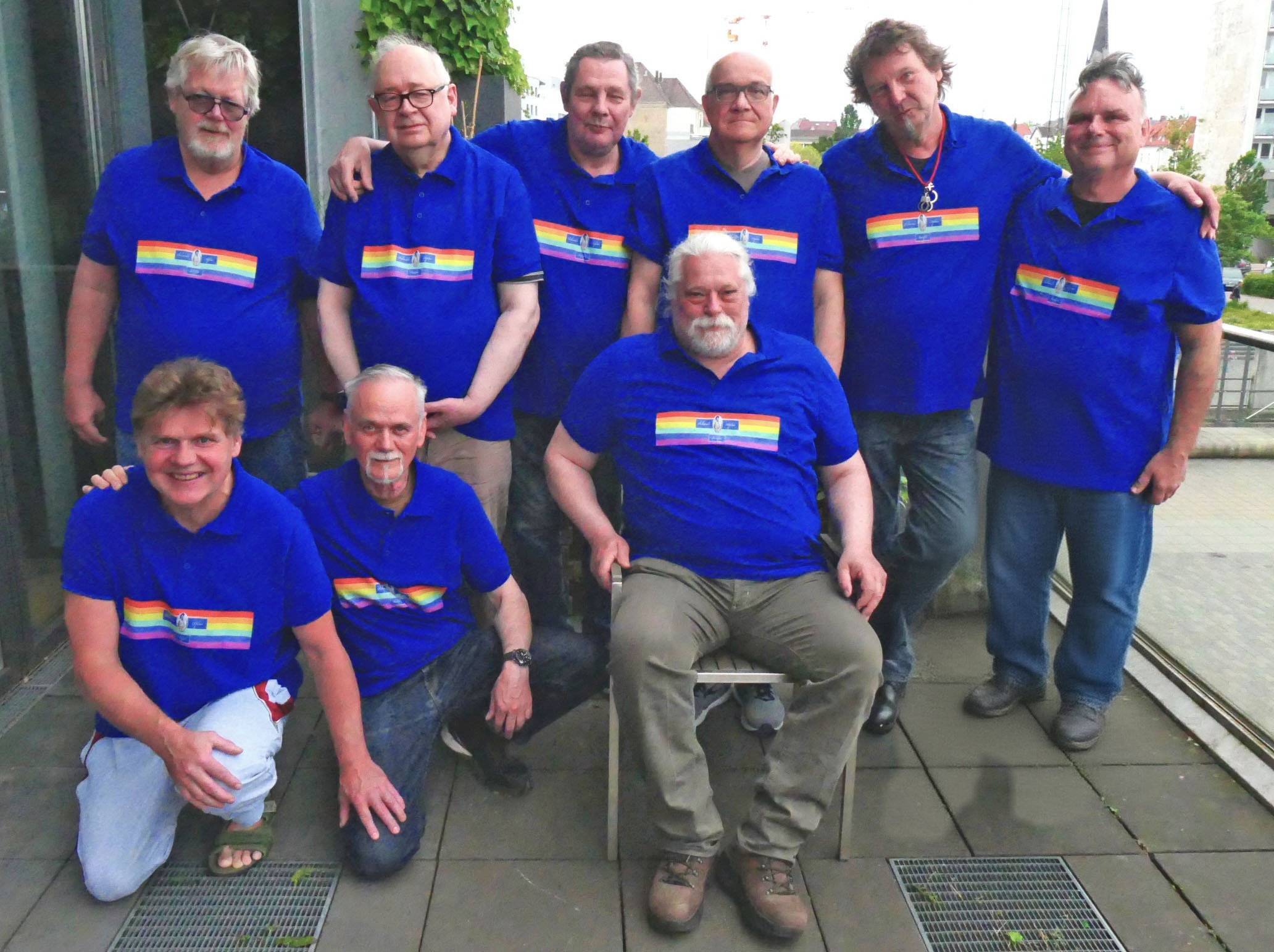 Unsere Gruppe auf der Terrasse des Grünen Würfels